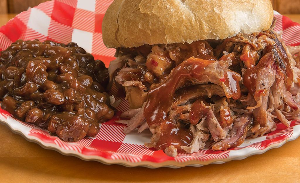 Pulled pork sandwich.