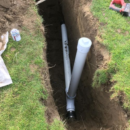 open sewer clean out installation
