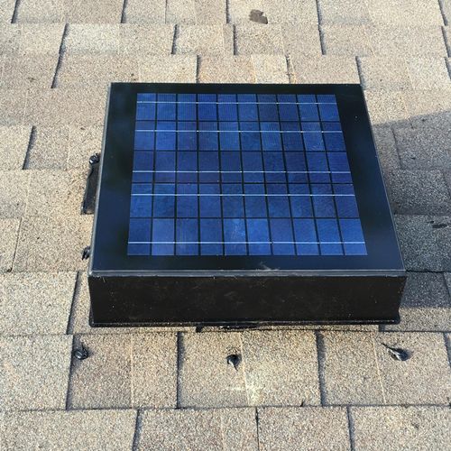 This 25-watt solar will keep your attic within 10 