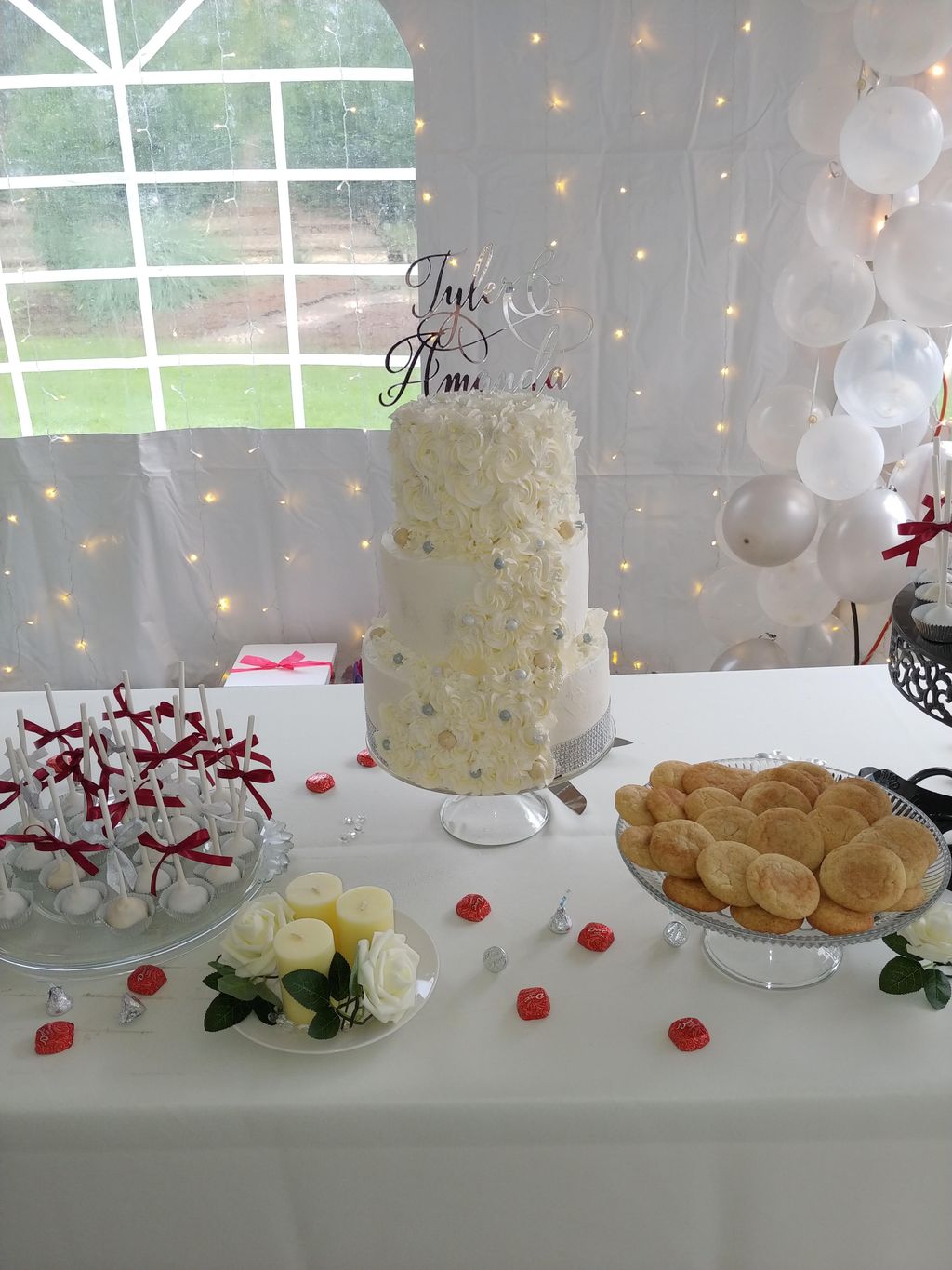 Labrynth Theme Wedding Cake & Dessert Bar