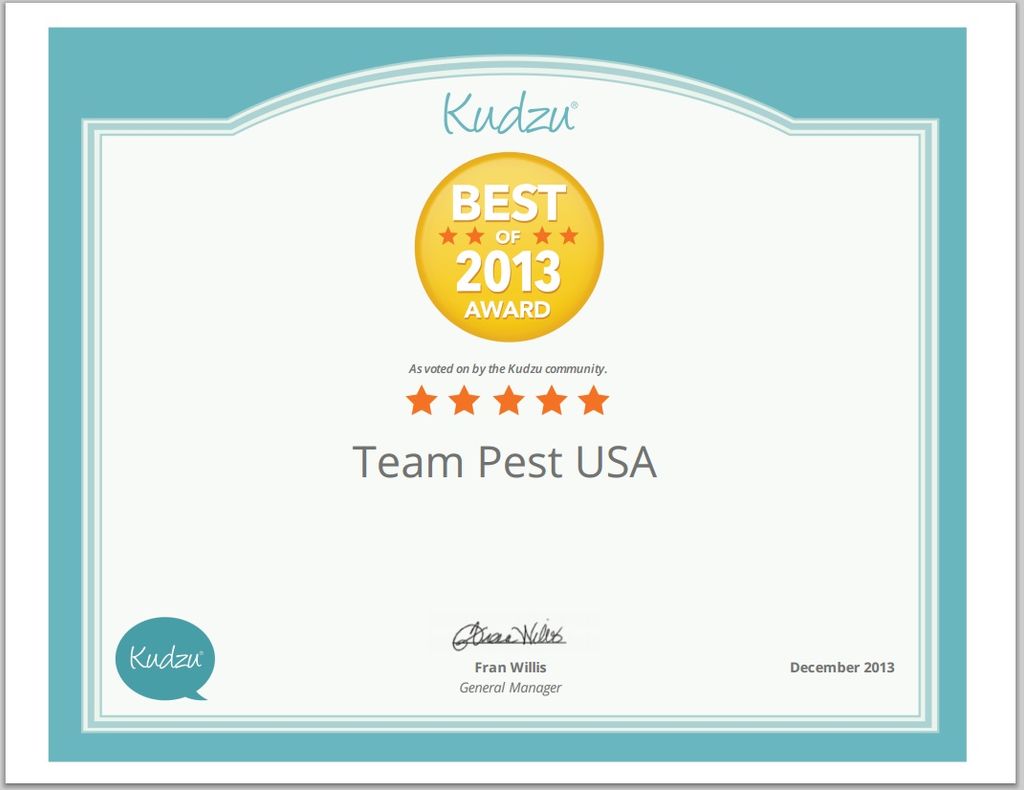 2013 & 2012 Back to Back BEST OF Kudzu Award Winni