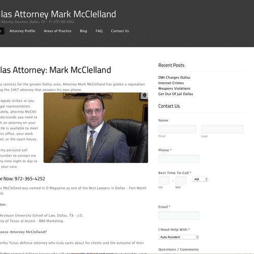 Basic Wordpress site for attorney client. Ranking 