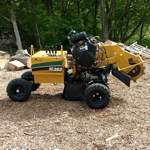 Our stump grinding machine.