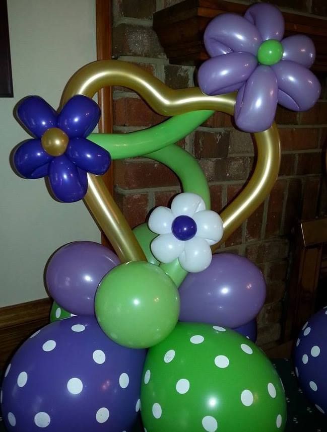 Heart with flowers centerpiece