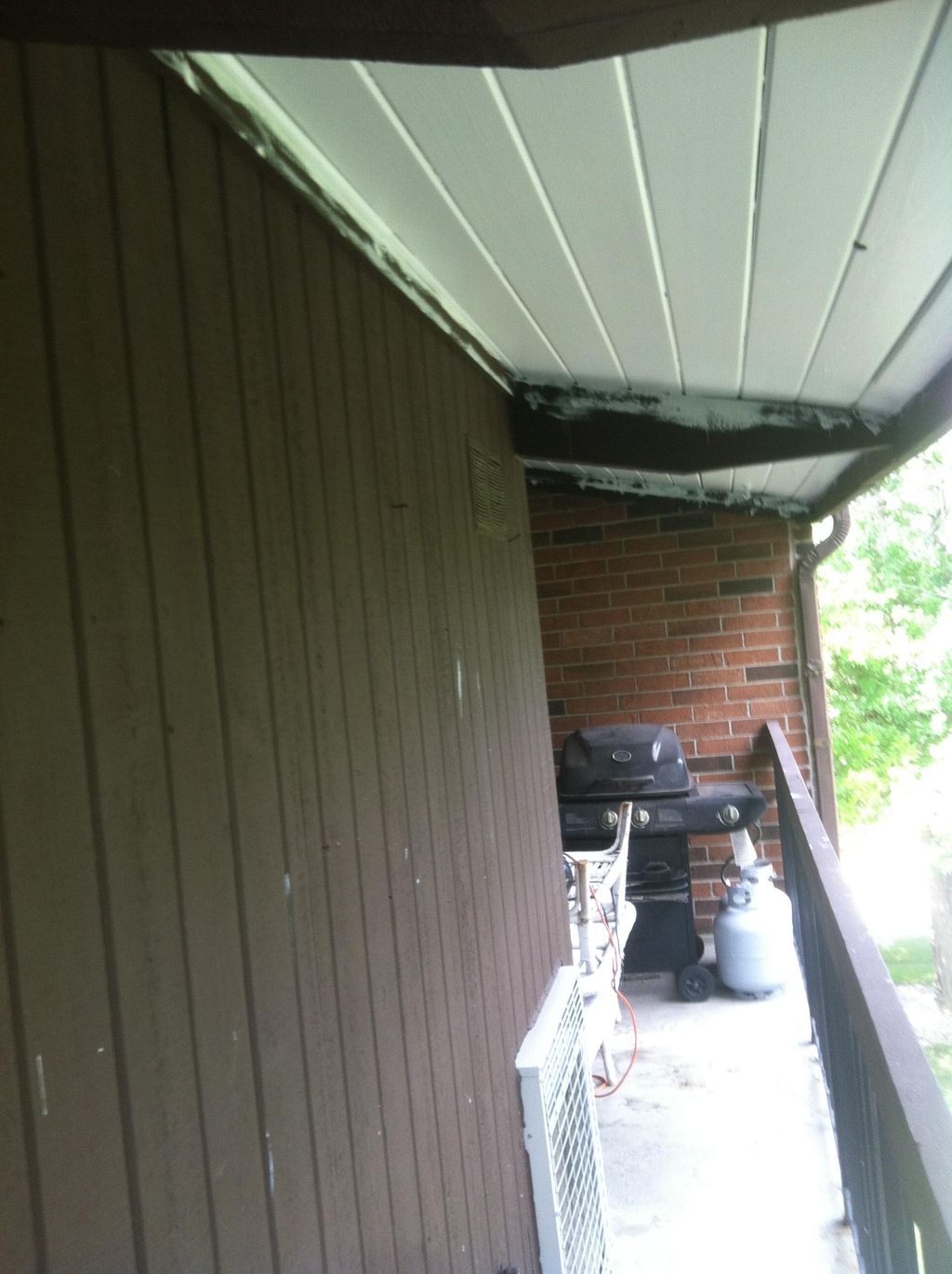 Painted balcony ceilings.