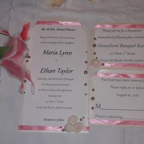 Hand crafted invitations accordingly to theme