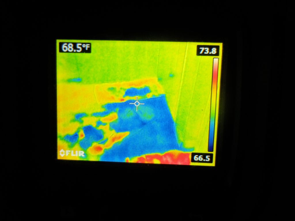 Infrared Thermography. To locate elevated moisture