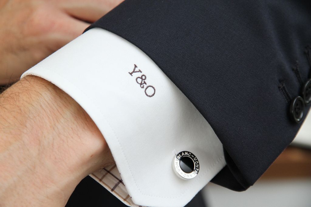 Wedding shirt with the initials of the bride & gro