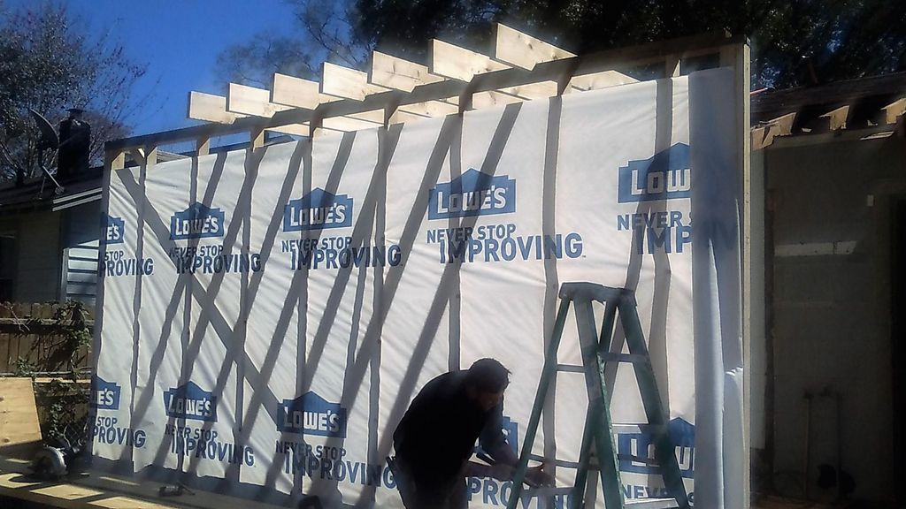 Construction of room addition