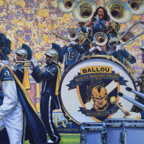 "The Ballou Marching Knights" 8ft high x 11 ft wid