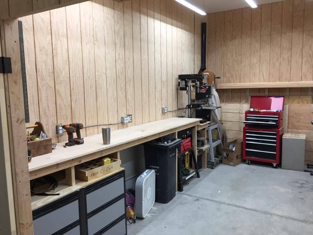 Wood shop power and lighting project.