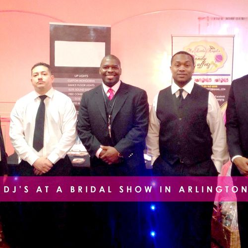 Our DJ staff at a Bridal Show in Arlington, VA