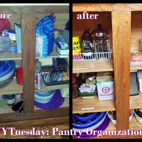 I organized my kitchen pantry (or lack there of!) 