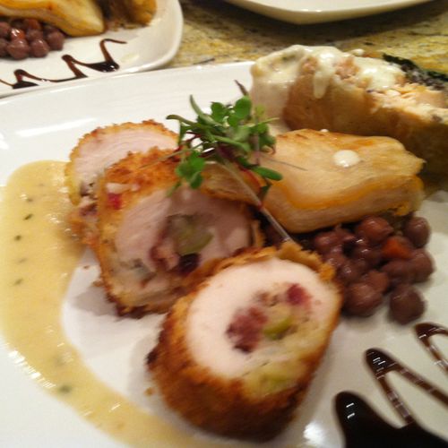 Apple Cranberry Stuffed Chicken Breast, Russet and
