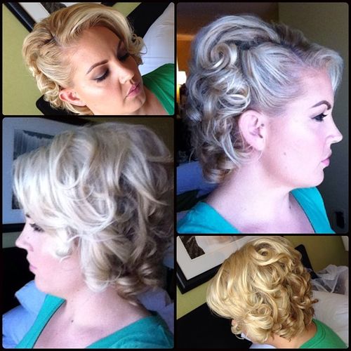 Marilyn Monroe inspired Hair-Do for a wedding.