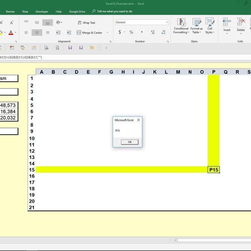 Excel 16 - Overview Lesson