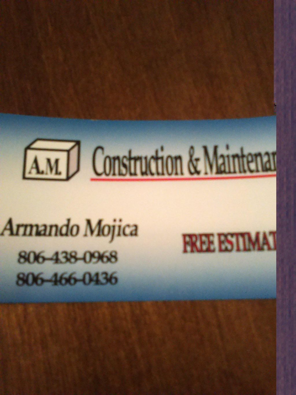 AM Construction and Maint.