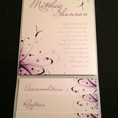 Matthew & Shannon's wedding invitation
