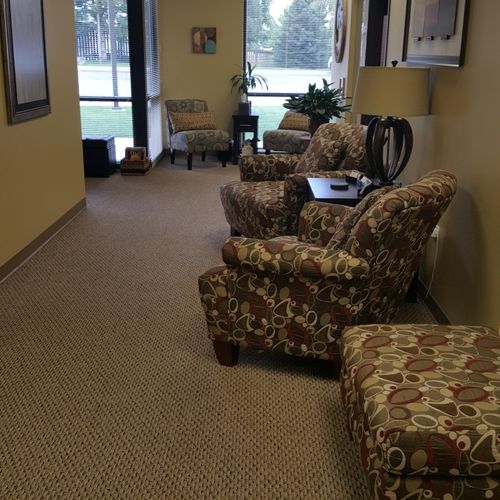 Waiting area is comfortable and allows you to prep