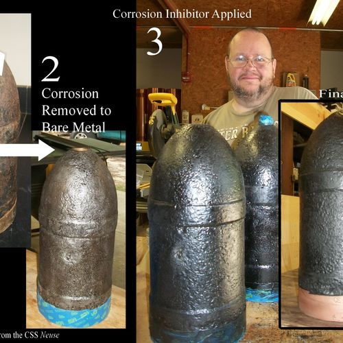 Brooke cannon shells conserved, CSS Neuse