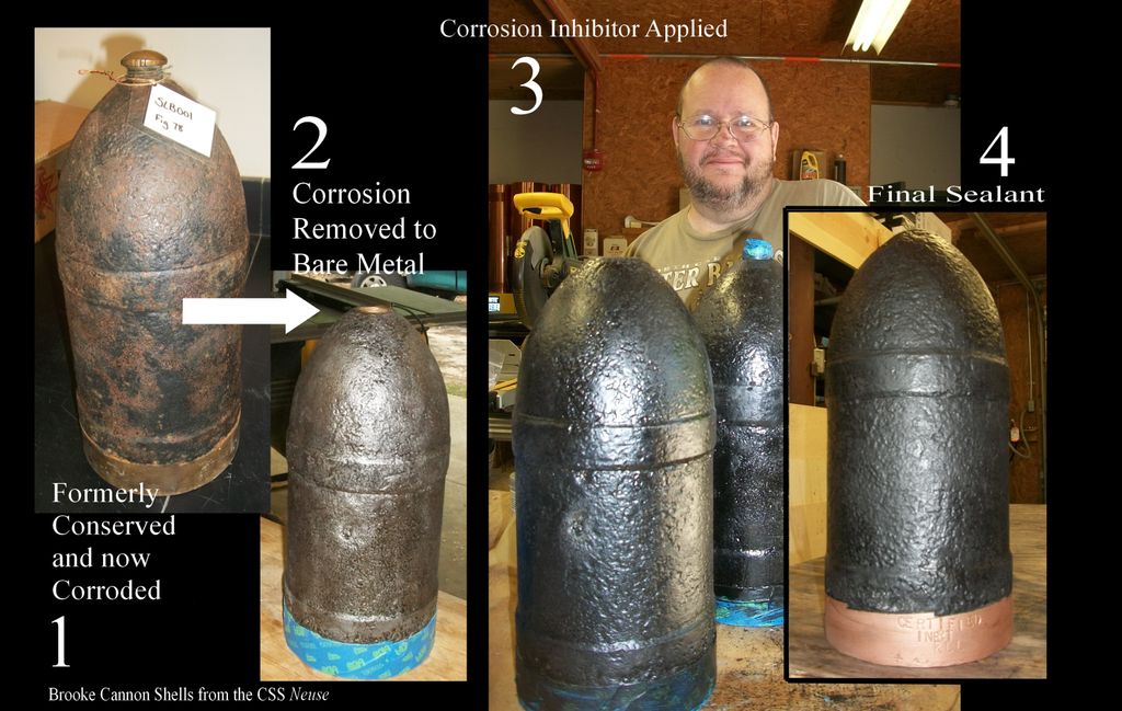 Brooke cannon shells conserved, CSS Neuse