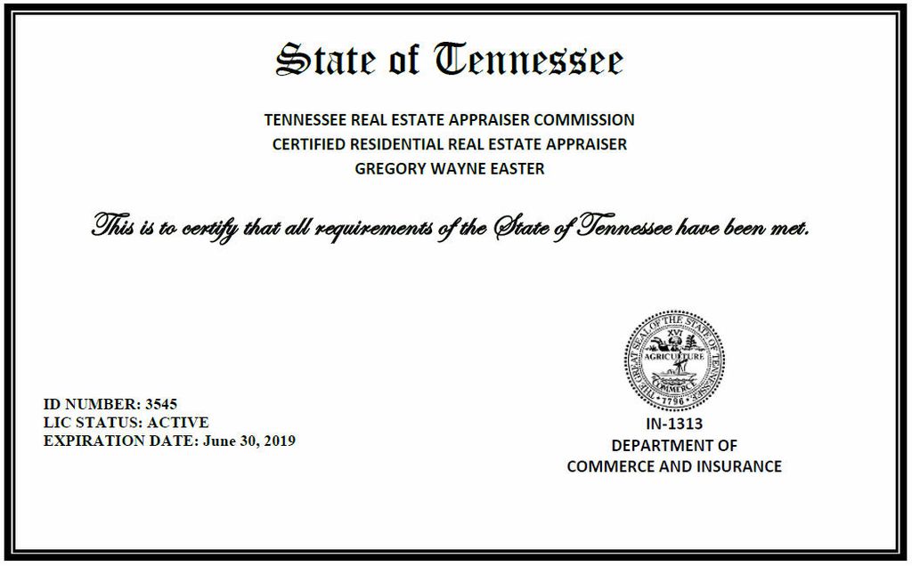 State Certified TN#3545