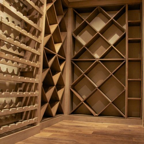 Residential Project:Built and installed wine racks