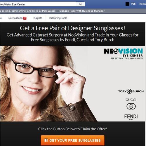 Facebook - NeoVision (Custom Promo Tab for Catarac
