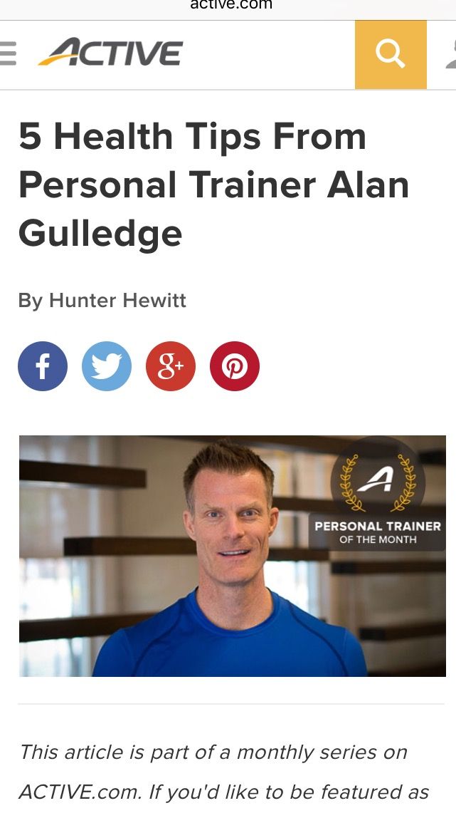 I was recently featured as Active.com's "Personal 