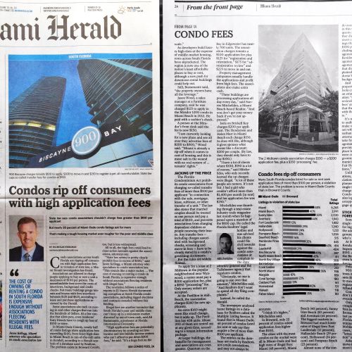 Miami Herald cover story by Stavros Mitchelides