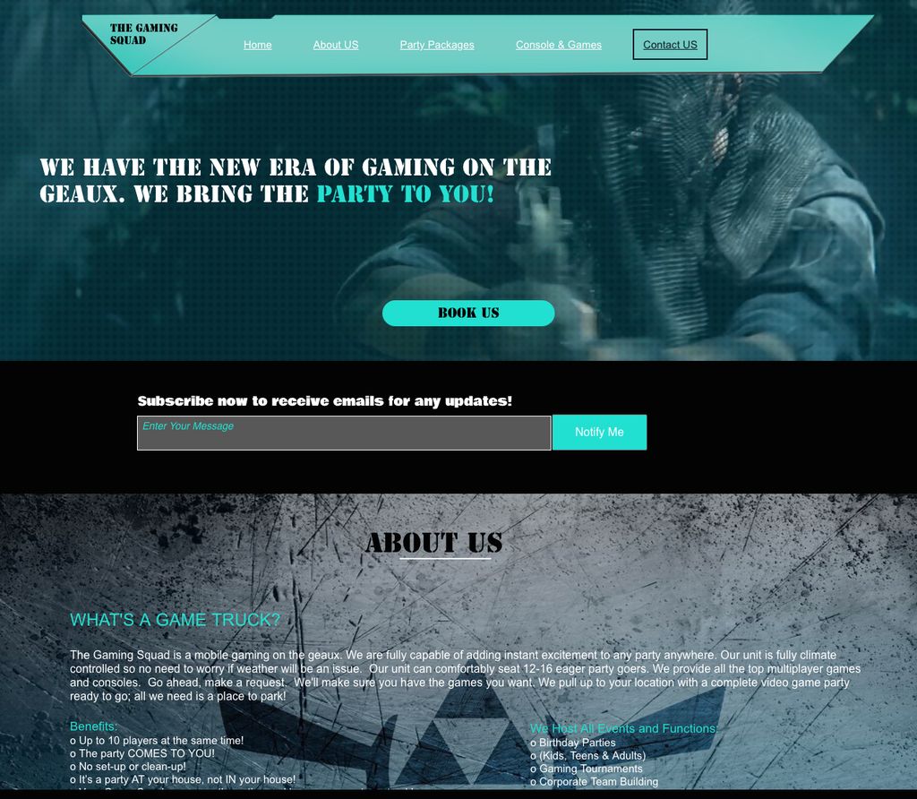 Website(The gaming Squad)