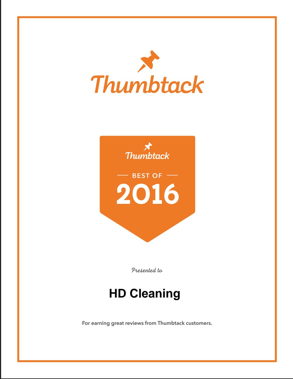We are VERY proud of this award, and have no one b