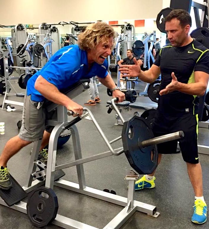 Training with the lion heart Ricky, excellent form