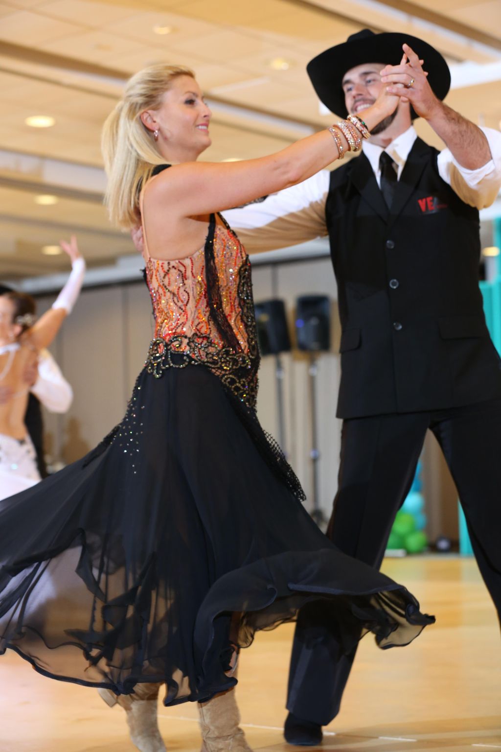 Competing together dancing the Waltz