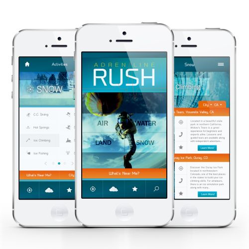 App Concept: Adrenaline Rush. A mobile app making 