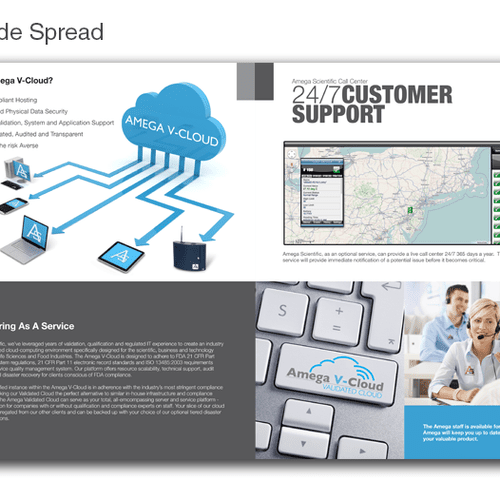 Amega V-Cloud brochure spread