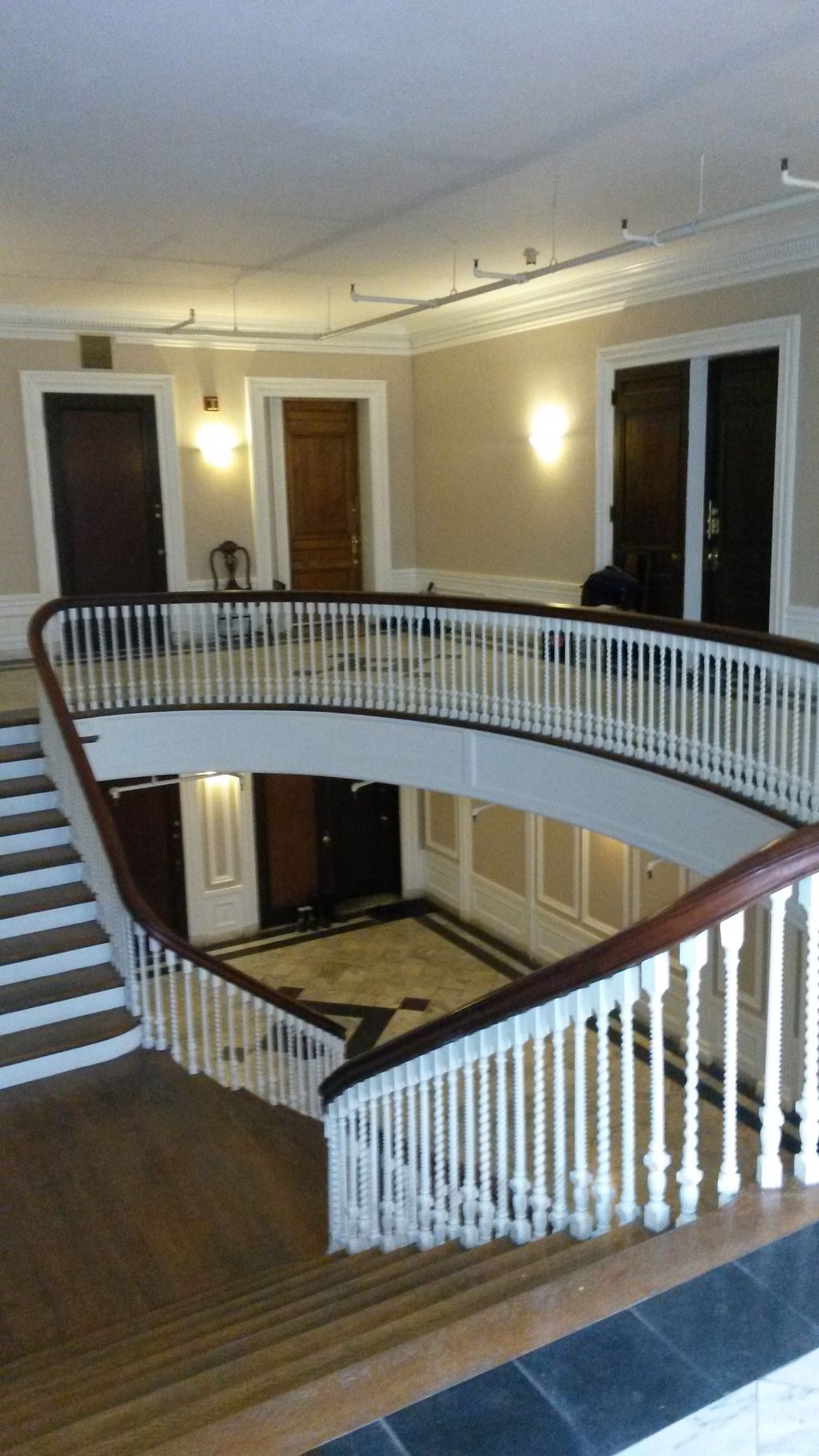 This is a staircase in Boston in the Fenway that I