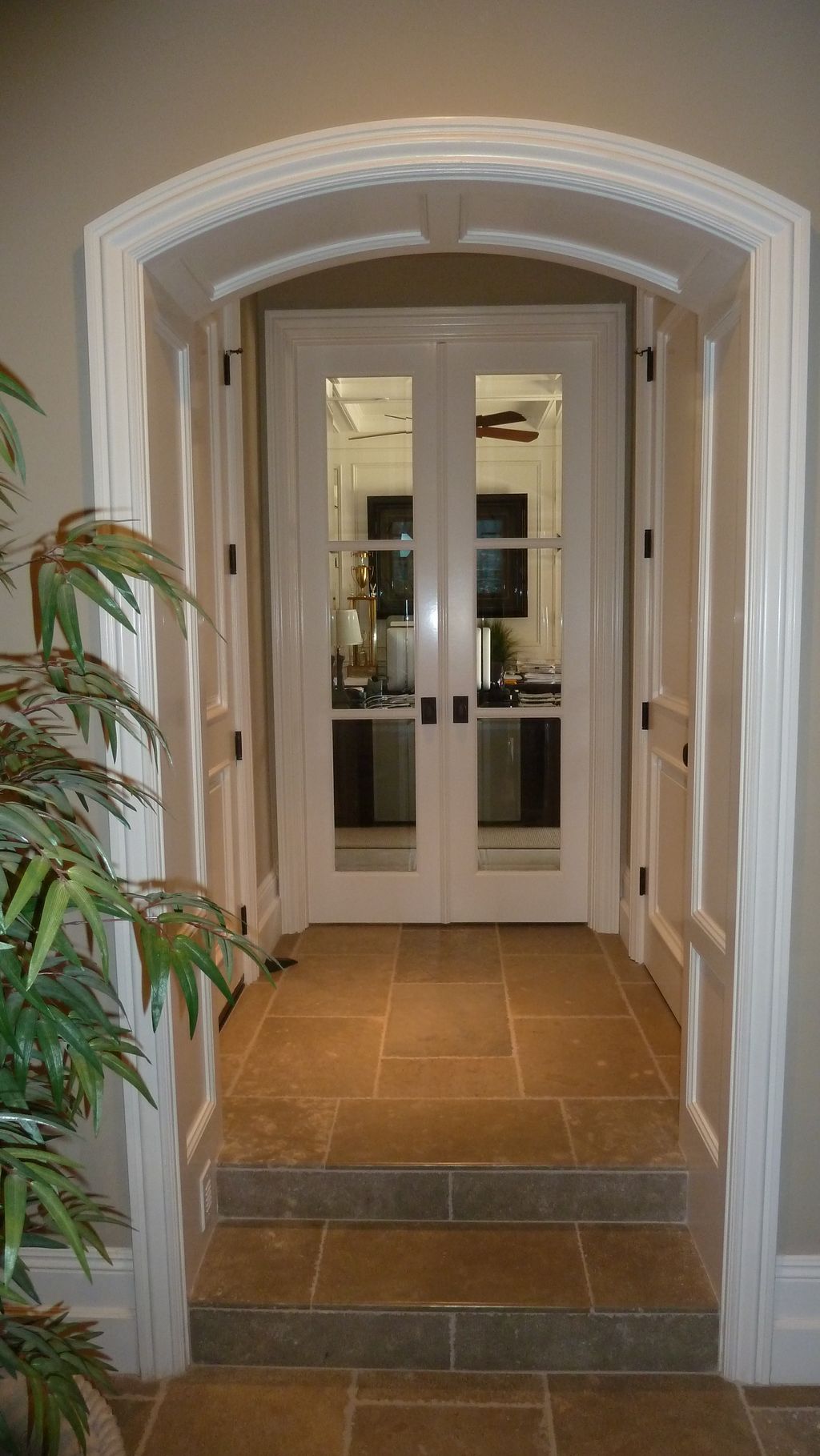 Interior French door & finish trim installation.
