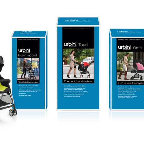 Packaging design for a line of strollers and car s