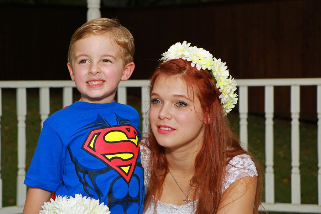 Bride with her nephew.