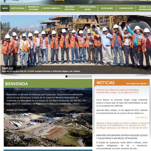 Canadian Mining Company in Guatemala / web graphic