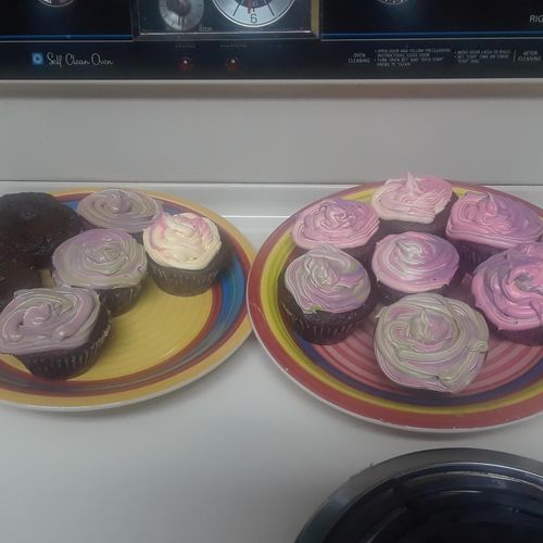 Galaxy cupcakes made