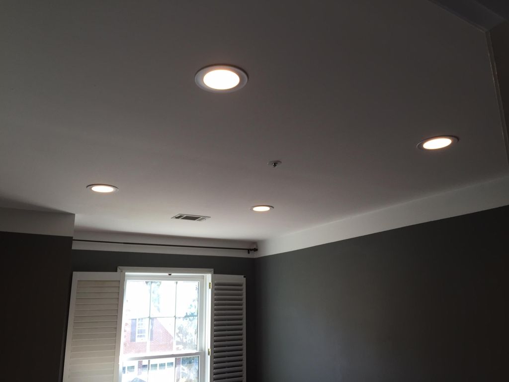 This bedroom  had no lighting before which was ver