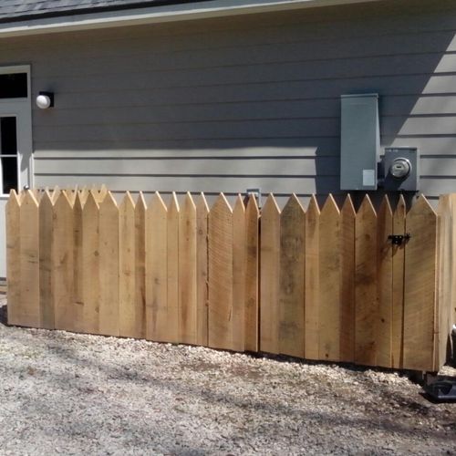 Acadian Style Fence  We can do all sizes and types