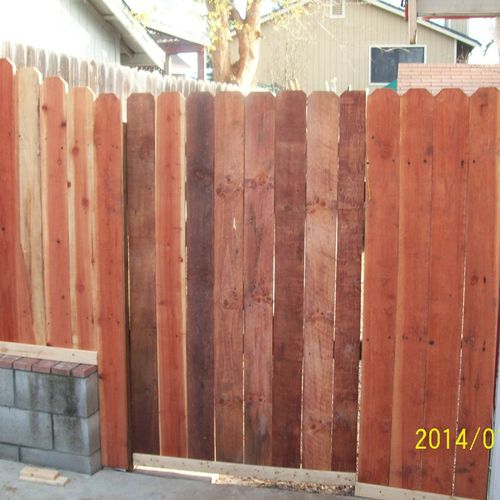 New fence with gate.
