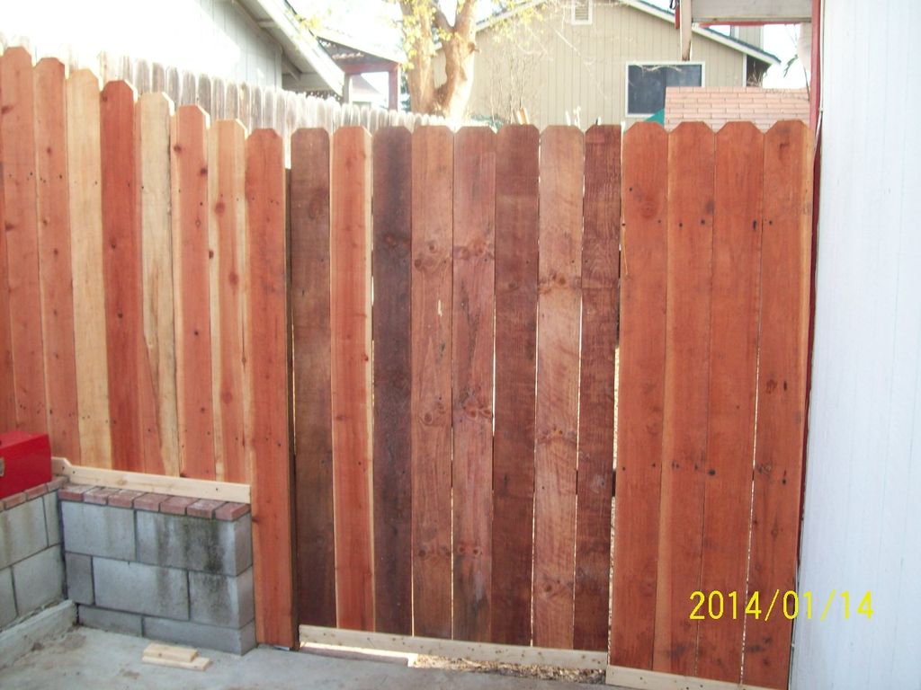 New fence with gate.