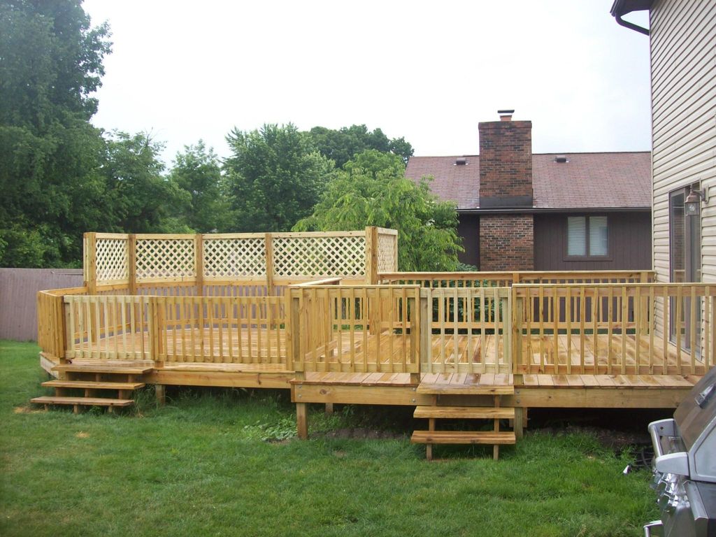 deck construction
2 tier