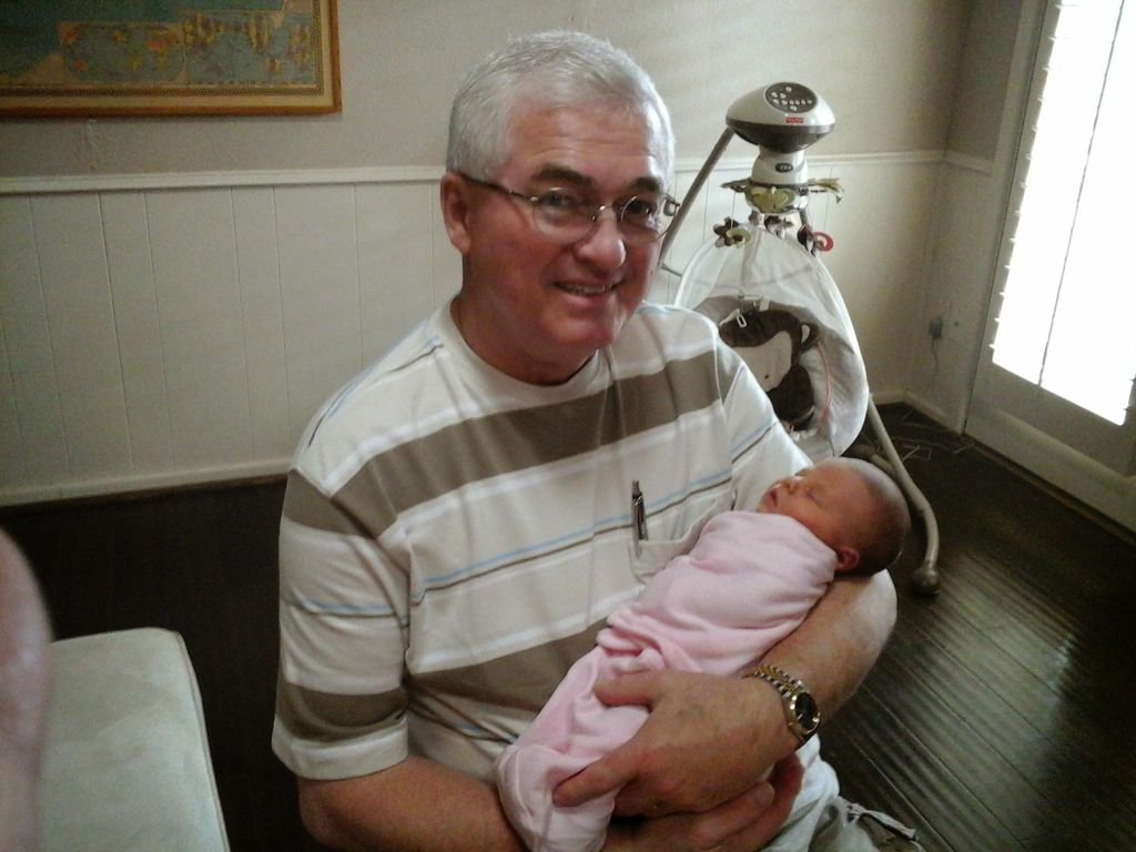 My ninth grandchild & me. Two years ago.