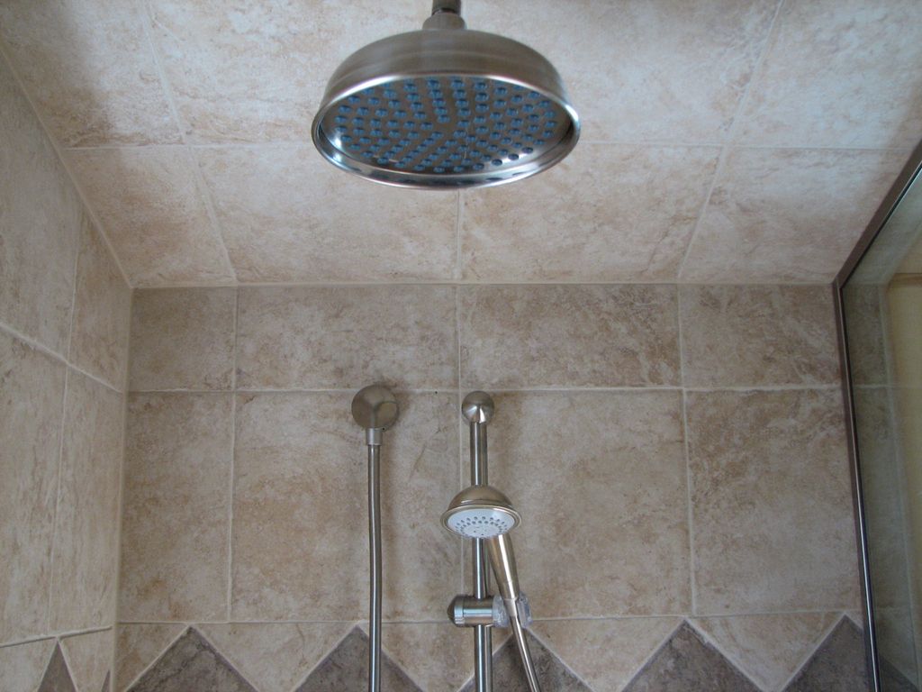 Porcelain tile shower ,part of a master bath addit