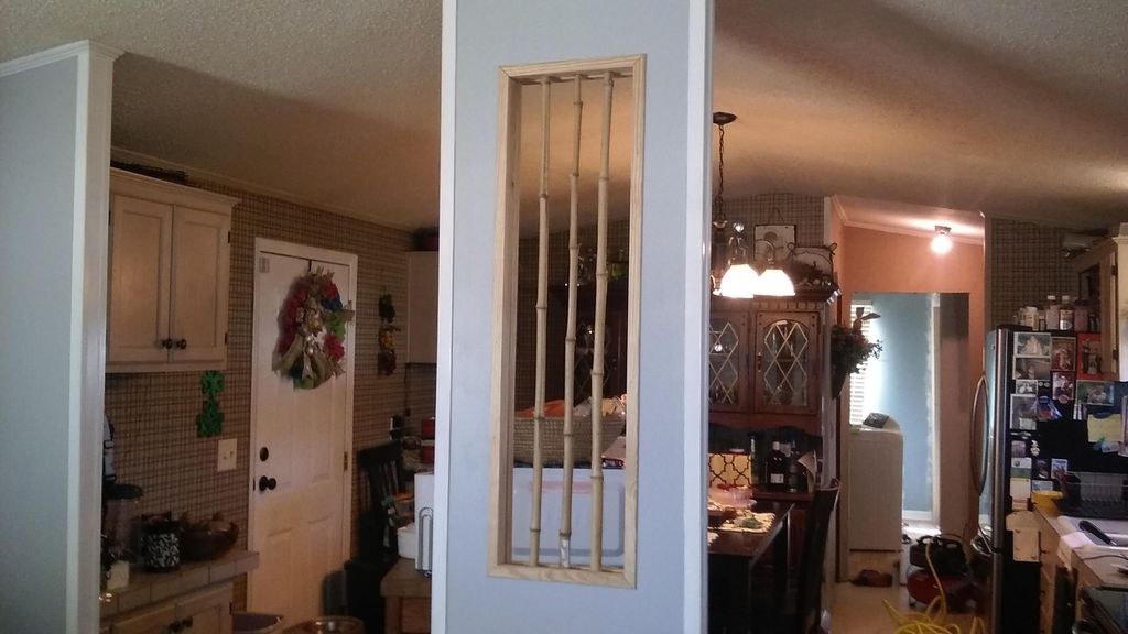 REMOVED GLASS PANEL AND INSTALL CUSTOM BAMBOO INSE